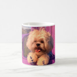Friendly Cute Shih Tzu Puppy Smiles (Dog Days) Kaffemugg