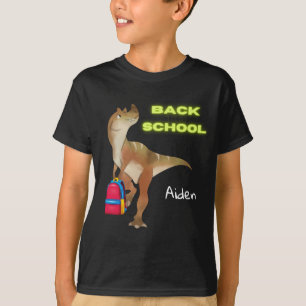 Friendly Dinosaur med ryggsäck "Back to school" T Shirt