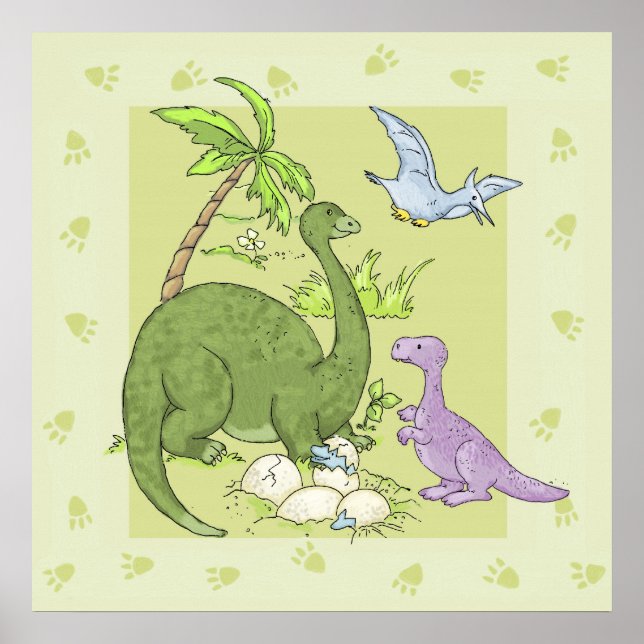 Friendly Dinosaurs Poster (Framsidan)
