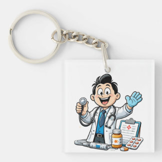 Friendly Doctor Mascot Medical Cartoon Design