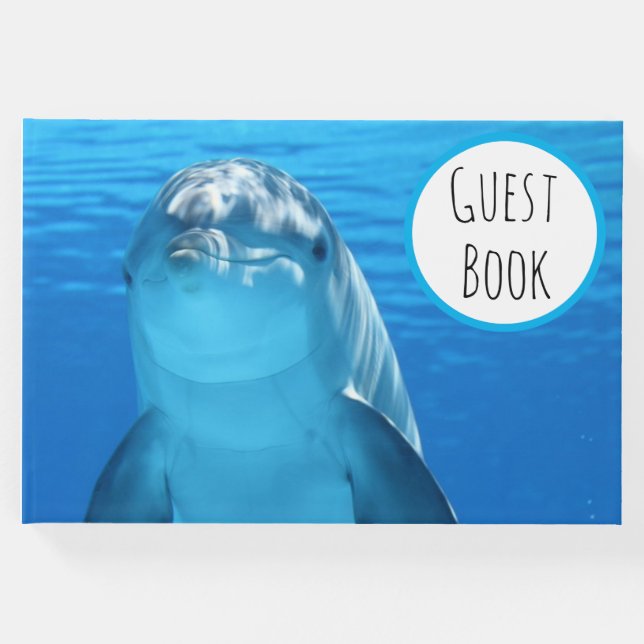 Friendly Dolphin Blue Sea Guest Bok (Framsida)