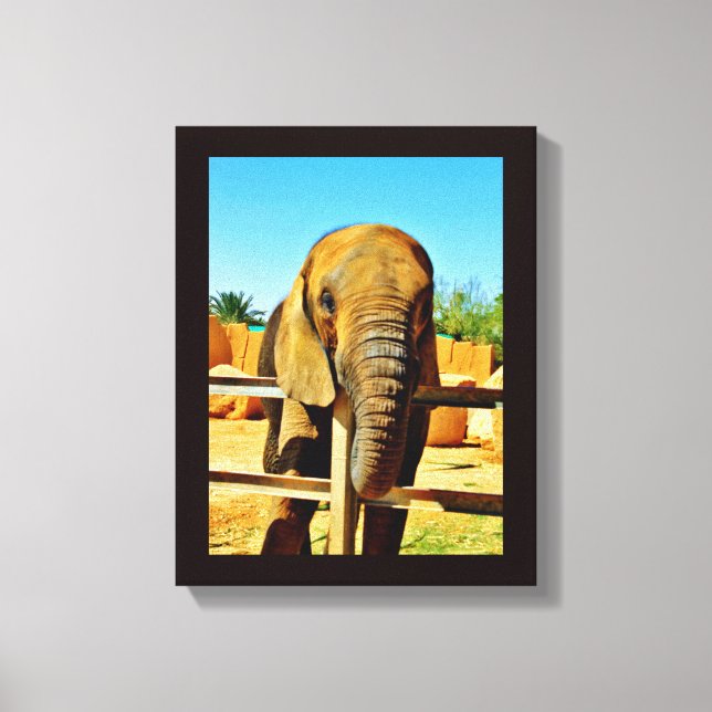 Friendly Elephant Canvastryck (Framsida)