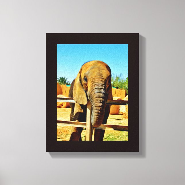 Friendly Elephant Canvastryck (Framsida)