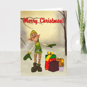 Friendly Elf julkort Helgkort