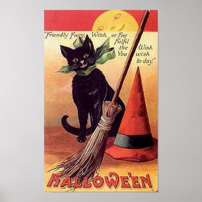 Friendly Fairy Vintage Halloween Poster (Framsidan)
