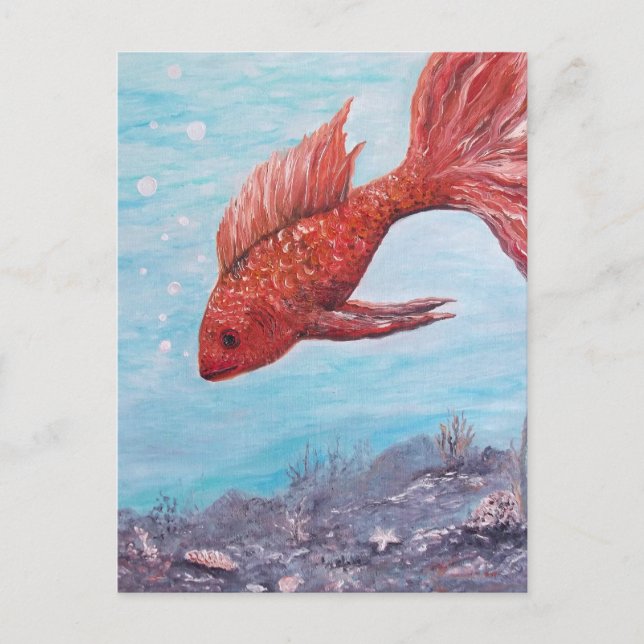 Friendly Fish Greeting Card Vykort (Framsida)