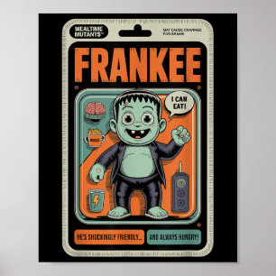 Friendly Frankenstein Monster Halloween Humor Leks Poster