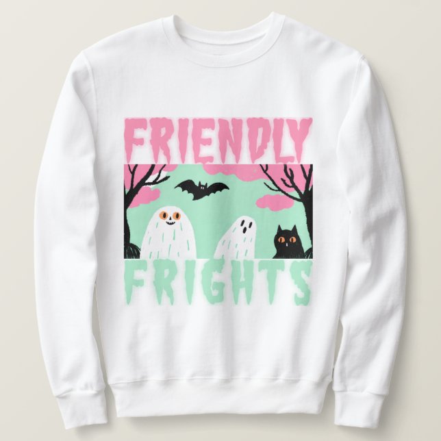 Friendly Frights Lång Ärmad Tröja (Design framsida)