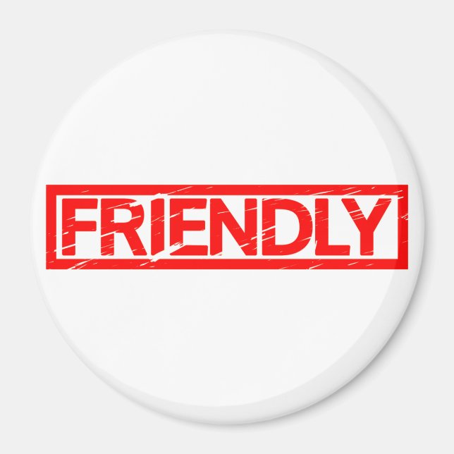 Friendly Frimärke Magnet (Framsidan)