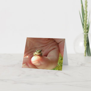 Friendly Frog på ett Finger Notecard Kort