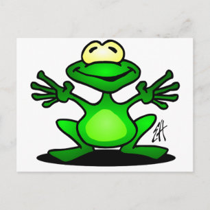 Friendly Frog Vykort