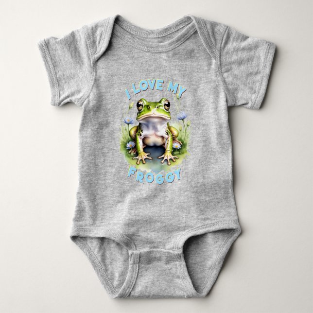 Friendly Froggy Joy - Personlig T Shirt (Framsida)