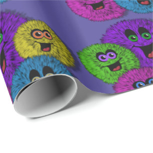 Friendly Fuzzles Cute Creatures Wrapping Papper Presentpapper