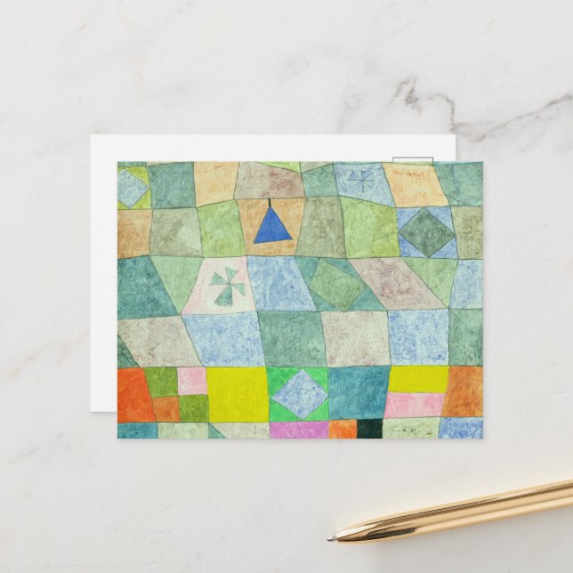 Friendly Game av Paul Klee Vykort (Fram/Back In Situ)