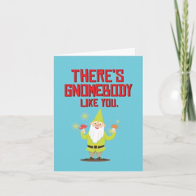 Friendly Garden Gnomes Birthday Kort (Framsida)