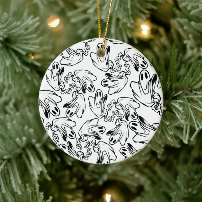 Friendly Ghost Flyter er väg! Julgransprydnad Keramik (Träd)