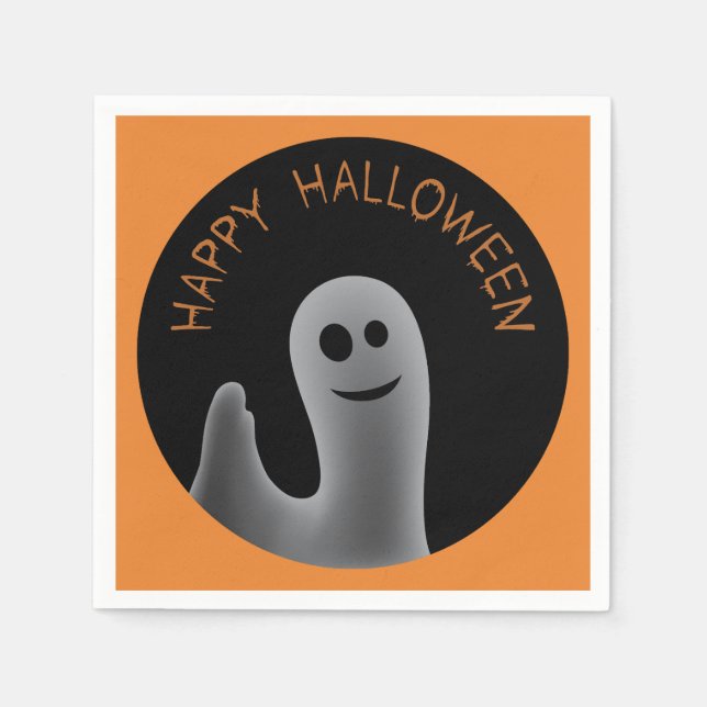 Friendly Ghost (Happy halloween) Pappersservett (Framsidan)