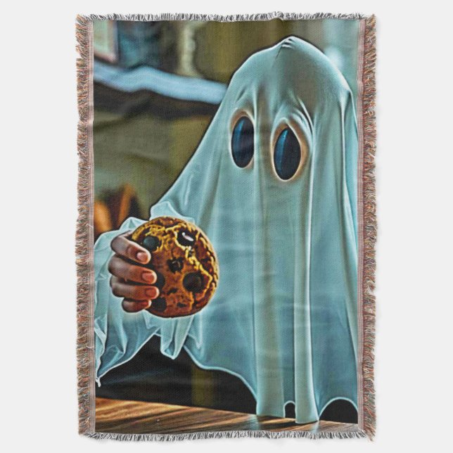 Friendly Ghost med Cookie Filt (Framsidan Vertikal)