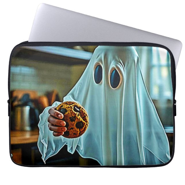 Friendly Ghost med Cookie Laptop Fodral (Framsidan)