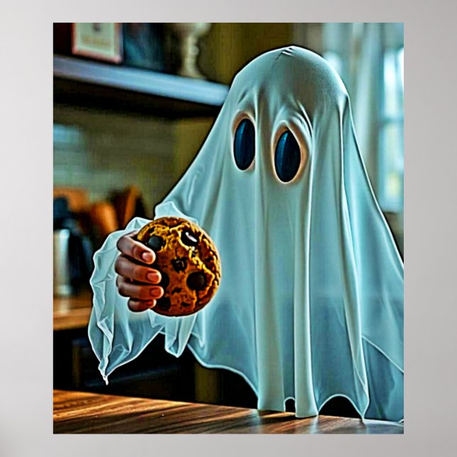 Friendly Ghost med Cookie Poster (Framsidan)