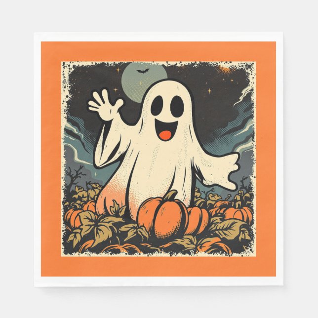 "Friendly Ghost" Replica Circa 1950 s Pappersservett (Framsidan)