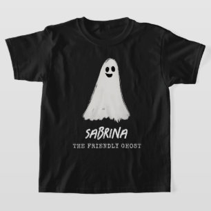 Friendly Ghost Spooky Halloween Kids T Shirt