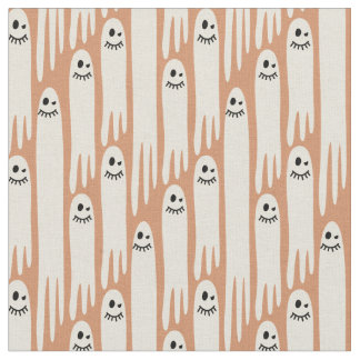 Friendly Ghosts on Cream and orange – Halloween Tyg