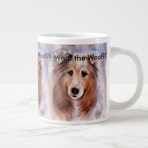 FRIENDLY GOLDEN COLLIE HUND JUMBO MUGG
