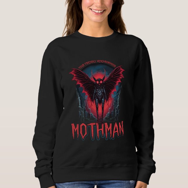 Friendly grannskap Mothman, Cryptid Folklore Mo T Shirt (Framsida)