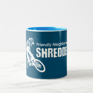 Friendly grannskap Shredder Mountain Biking Två-Tonad Mugg