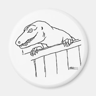 Friendly grannskapsdosinosaur magnet