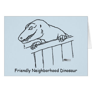 Friendly grannskapsdosinosaur OBS kort