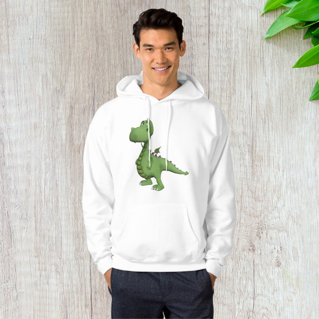 Friendly Grönt Dinosaur Hoodie (Skapare uppladdad)
