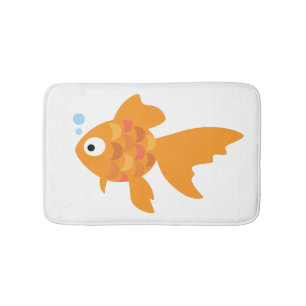 Friendly Guld Fish Illustration Badrumsmatta