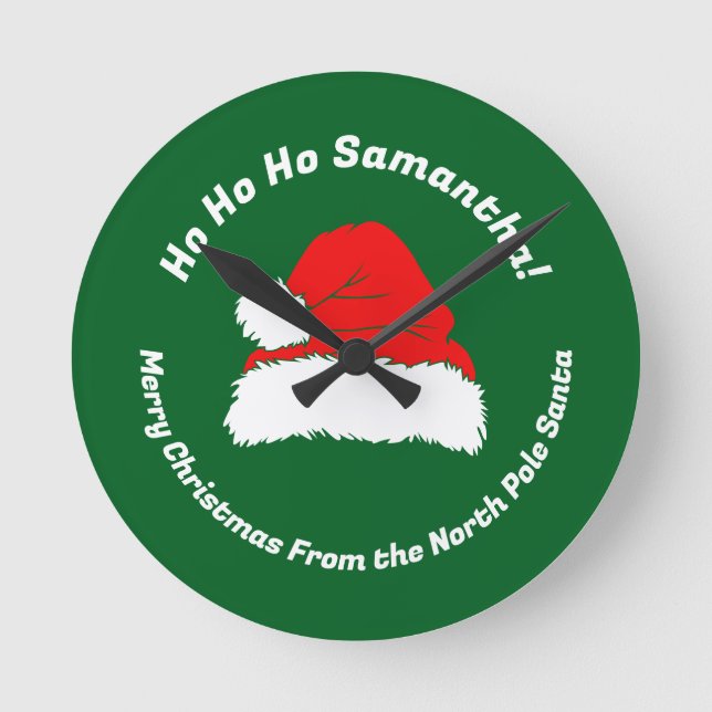 Friendly Ho ho ho Xmas Merry Christmas Gifts Rund Klocka (Framsida)
