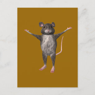 Friendly House Mouse Vykort