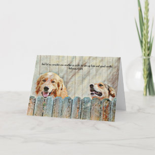 Friendly Hund Pals Smiling Bible Verse Card Kort