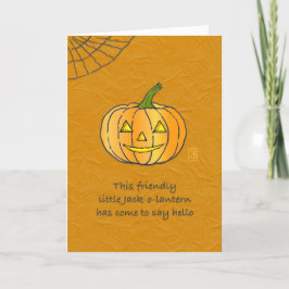 Friendly Jack-o-lantern Halloween-kort Kort