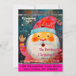 Friendly Jultomten Lycklig jul Party Inbjudningar