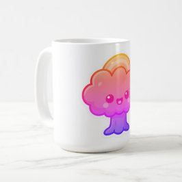 Friendly Kawaii Träd Kaffemugg