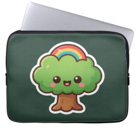 Friendly Kawaii Träd Laptop Fodral