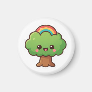 Friendly Kawaii Träd Magnet