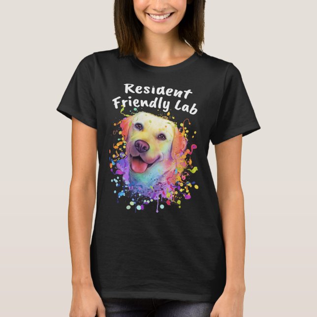 Friendly Lab Labrador Retriever Humor 1 T Shirt (Framsida)