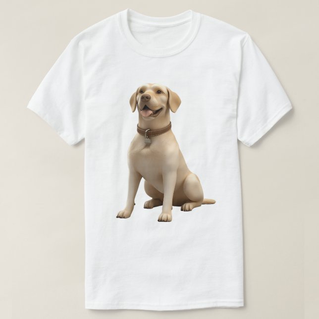 Friendly Labrador Retriever Cartoon T Shirt (Design framsida)