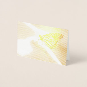 Friendly Monarch Note Card Folierat Kort