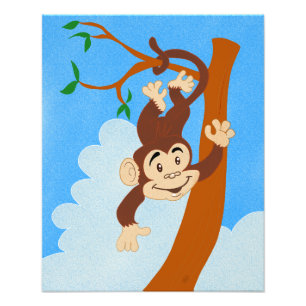 Friendly Monkey Photo Print Fototryck