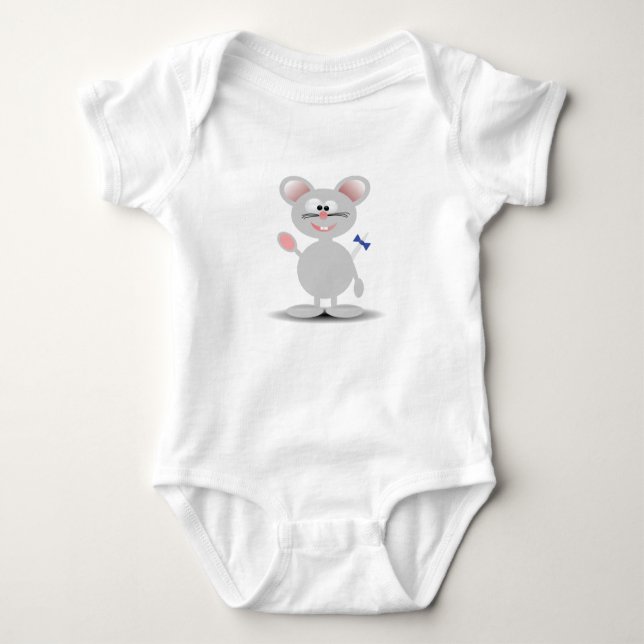 Friendly Mouse Baby Tee (Framsida)