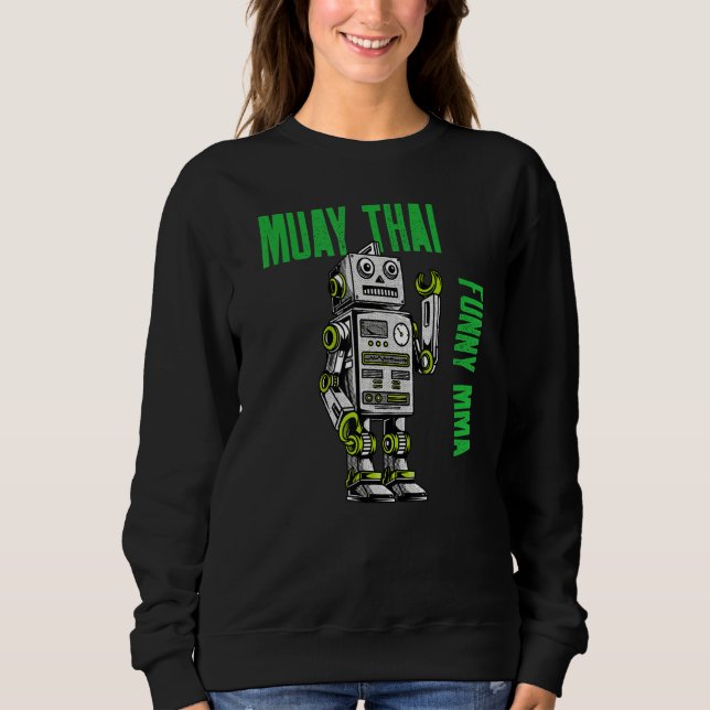 Friendly Muay Thai Robot Mma Striking Kickboxing B T Shirt (Framsida)