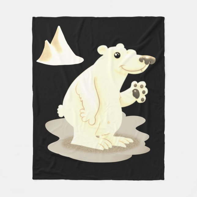 Friendly Polar Bear Fleece Blanket (Framsidan)