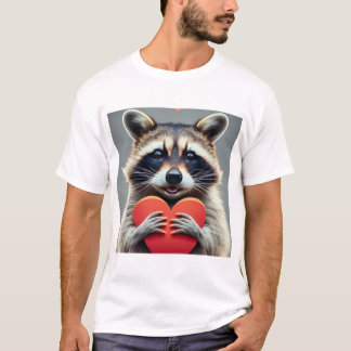 Friendly Raccoon med hjärta T Shirt